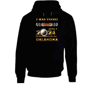 Total Eclipse - 2024 - I Was There W Yellow Outline - Oklahoma T Shirt