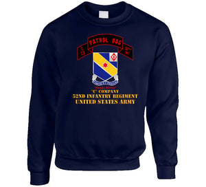 Army - C Co 52nd Infantry - Patrol Dog (highlight) - Ready Rifles Classic T Shirt, Crewneck Sweatshirt, Hoodie, Long Sleeve