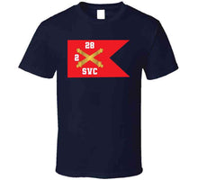 Load image into Gallery viewer, Army - Svc Brty, 2nd Battalion 28th Field Artillery Regiment - Red Wing Guidon X 300 Classic T Shirt, Crewneck Sweatshirt, Hoodie, Long Sleeve
