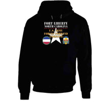 Load image into Gallery viewer, Army - Fort Liberty North Carolina - Us Army Forces Command (forscom) Ssi - Dui X 300 T Shirt
