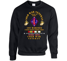 Load image into Gallery viewer, Usmc - Cold War Vet - 1st Marines W Cold Svc X 300 T Shirt
