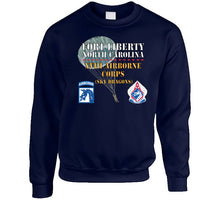 Load image into Gallery viewer, Army - Fort Liberty North Carolina - Xviii Airborne Corps (sky Dragons) - Ssi - Dui Wo Star W Parachute X 300 T Shirt
