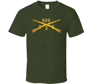 Army -  2nd Bn, 505th Infantry Regiment Branch Wo Txt X 300 T Shirt