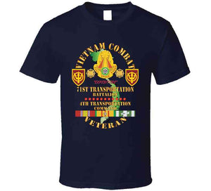 Army - Vietnam Combat Veteran W 71st Transportation Bn, 4th Trans Command W Vn Svc X 300 Classic T Shirt, Crewneck Sweatshirt, Hoodie, Long Sleeve