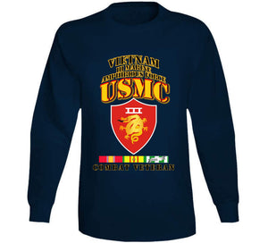 Usmc -  Iii Maf - Combat Vet  W 1 Row Vn Svc Ribbons T Shirt