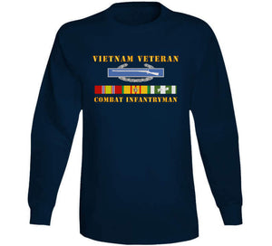 Army - Vietnam Veteran - Cbt Infantryman W Cib Vn Svc Classic T Shirt, Crewneck Sweatshirt, Hoodie, Long Sleeve