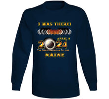 Load image into Gallery viewer, Total Eclipse - 2024 - I Was There W Yellow Outline - Maine T Shirt
