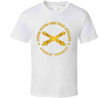 Load image into Gallery viewer, Army - Us Army Field Artillery Combat Veteran W Branch Wo Txt T Shirt
