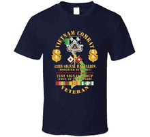 Load image into Gallery viewer, Army - Vietnam Combat Veteran - 43rd Signal Bn,  21st Signal Group  Dui  W Vn Svc X 300 T Shirt
