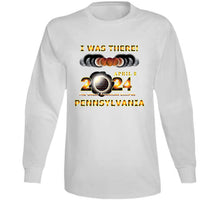 Load image into Gallery viewer, Total Eclipse - 2024 - I Was There W Yellow Outline - Pennsylvania T Shirt
