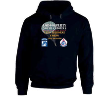 Load image into Gallery viewer, Army - Fort Liberty North Carolina - Xviii Airborne Corps (sky Dragons) - Ssi - Dui Wo Star W Parachute X 300 T Shirt
