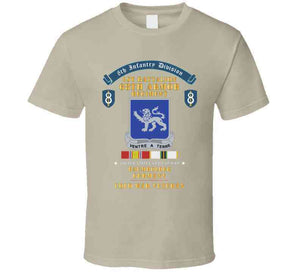 8th Infantry Division Scroll - 1st Bn 68th Armor Regiment - Baumholder Germany - Cold War Vet W Cold Svc X 300 T Shirt