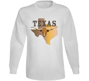 Texas - Rattler Skin -texas State Map W Longhorn X 300 Classic T Shirt, Crewneck Sweatshirt, Hoodie, Long Sleeve