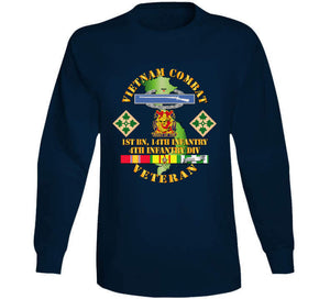 Army - Vietnam Combat Infantry Veteran W 1st Bn 14th Inf - 4th Id Ssi Classic T Shirt, Crewneck Sweatshirt, Hoodie, Long Sleeve