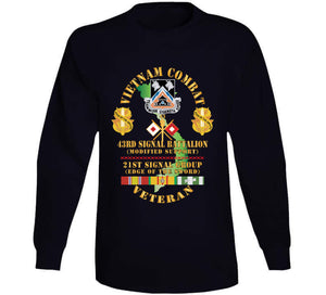 Army - Vietnam Combat Veteran - 43rd Signal Bn,  21st Signal Group  Dui  W Vn Svc X 300 Classic T Shirt, Crewneck Sweatshirt, Hoodie, Long Sleeve