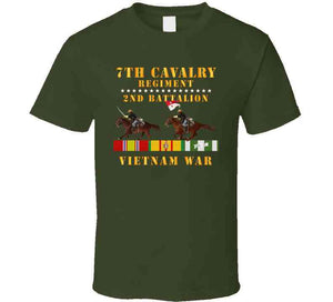 Army - 2nd Battalion,  7th Cavalry Regiment - Vietnam War Wt 2 Cav Riders And Vn Svc X 300 Classic T Shirt, Crewneck Sweatshirt, Hoodie, Long Sleeve