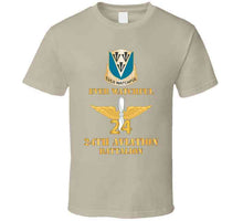 Load image into Gallery viewer, Army - 24th Aviation Battalion - Dui - Ever Watchful W Br - 24 Bn Number X 300 T Shirt
