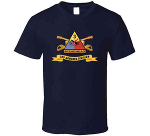 Army  - 3rd Armored Division - Ssi W Br - Ribbon X 300 T Shirt