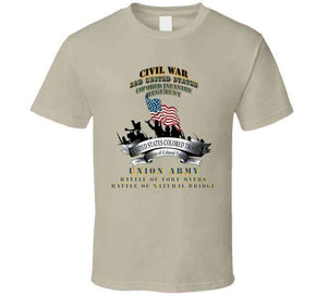 Civil War - 2nd United States Colored Infantry Regiment With Usct Bureau Banner - Usa - Battle X 300 T Shirt