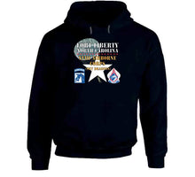 Load image into Gallery viewer, Army - Fort Liberty North Carolina - Xviii Airborne Corps (sky Dragons) - Ssi - Dui W Parachute X 300 T Shirt
