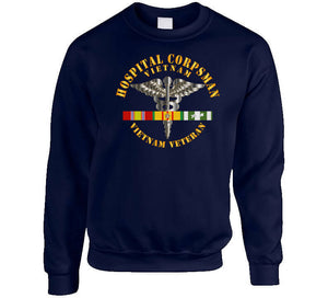 Navy - Hospital Corpsman W Vietnam Svc Ribbons X 300 Classic T Shirt, Crewneck Sweatshirt, Hoodie, Long Sleeve