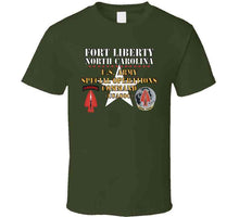 Load image into Gallery viewer, Army - Fort Liberty North Carolina - Us Army Special Operations Command (usasoc) - Ssi - Dui W Star X 300 T Shirt
