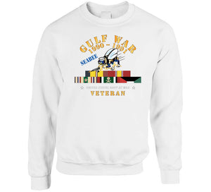 Gulf War 1990 - 1991 W Svc Ribbons - Car - Seabee X 300 Classic T Shirt, Crewneck Sweatshirt, Hoodie, Long Sleeve