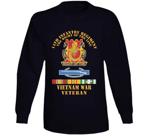 Army - Dui - 14th Infantry Regiment The Right Of The Line W Cib -  Vn Svc X 300 Classic T Shirt, Crewneck Sweatshirt, Hoodie, Long Sleeve