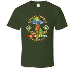 Army - Vietnam Combat Infantry Veteran W 1st Bn 14th Inf - 4th Id Ssi Classic T Shirt, Crewneck Sweatshirt, Hoodie, Long Sleeve