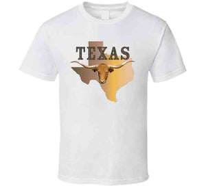 Texas - Rattler Skin -texas State Map W Longhorn X 300 Classic T Shirt, Crewneck Sweatshirt, Hoodie, Long Sleeve