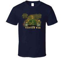 Load image into Gallery viewer, Vietnam Era Helmet Cover - Band - Front - War Is Hell W Jungle - Fire W Txt X 300  Classic T Shirt, Crewneck Sweatshirt, Hoodie, Long Sleeve
