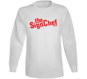 The Sign Chef Dot Com - Red Txt Classic T Shirt, Crewneck Sweatshirt, Hoodie, Long Sleeve