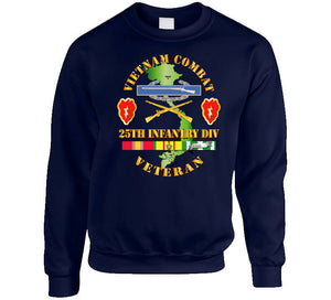 Army - Vietnam Combat Infantry Veteran W 25th Inf Div Ssi V1 Long Sleeve T Shirt