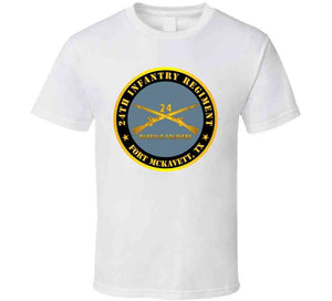 Army - 24th Infantry Regiment - Fort Mckavett, Tx - Buffalo Soldiers W Inf Branch Classic T Shirt, Crewneck Sweatshirt, Hoodie, Long Sleeve