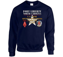 Load image into Gallery viewer, Army - Fort Liberty North Carolina - Us Army Special Operations Command (usasoc) - Ssi - Dui W Star X 300 T Shirt
