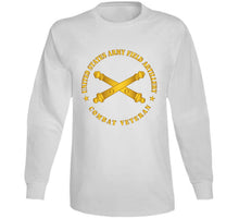 Load image into Gallery viewer, Army - Us Army Field Artillery Combat Veteran W Branch Wo Txt T Shirt
