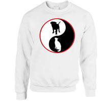 Load image into Gallery viewer, Ying-yang W Dog - Cat - Bw W Red Circle X 300 T Shirt

