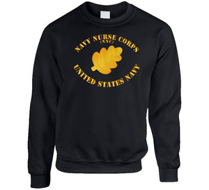 Navy - Navy Nurse Corps Pin Branch W Txt Classic T Shirt, Crewneck Sweatshirt, Hoodie, Long Sleeve