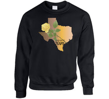 Load image into Gallery viewer, Texas -  Yellow Rose Of Texas W Texas State Map X 300 Classic T Shirt, Crewneck Sweatshirt, Hoodie, Long Sleeve
