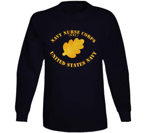 Navy - Navy Nurse Corps Pin Branch W Txt Classic T Shirt, Crewneck Sweatshirt, Hoodie, Long Sleeve