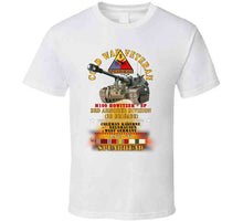 Load image into Gallery viewer, 3rd Armored Division  - Gelnhausen, Germany - M109 Howitzer Sp  - Spearhead W Fire - 1973-76 - Cold X 300 T Shirt
