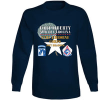 Load image into Gallery viewer, Army - Fort Liberty North Carolina - Xviii Airborne Corps (sky Dragons) - Ssi - Dui W Parachute X 300 T Shirt
