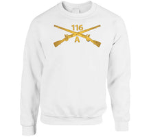 Load image into Gallery viewer, Army - 116th Infantry Regiment Branch - Alpha Company Wo Txt Classic T Shirt, Crewneck Sweatshirt, Hoodie, Long Sleeve
