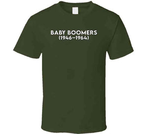 Baby Boom Generation - Born 1946 - 1964 - White Txt X 300 Classic T Shirt, Crewneck Sweatshirt, Hoodie, Long Sleeve