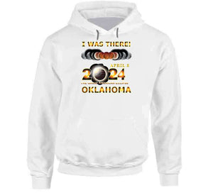 Total Eclipse - 2024 - I Was There W Yellow Outline - Oklahoma T Shirt