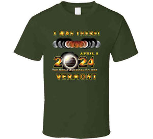 Total Eclipse - 2024 - I Was There W Yellow Outline - Vermont Classic T Shirt, Crewneck Sweatshirt, Hoodie, Long Sleeve