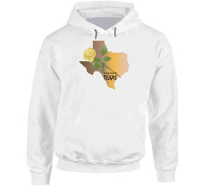 Texas -  Yellow Rose Of Texas W Texas State Map X 300 Classic T Shirt, Crewneck Sweatshirt, Hoodie, Long Sleeve