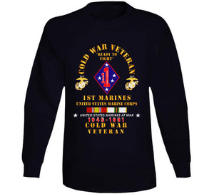 Usmc - Cold War Vet - 1st Marines W Cold Svc X 300 T Shirt