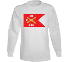 Load image into Gallery viewer, Army - Svc Brty, 2nd Battalion 28th Field Artillery Regiment - Red Wing Guidon X 300 Classic T Shirt, Crewneck Sweatshirt, Hoodie, Long Sleeve
