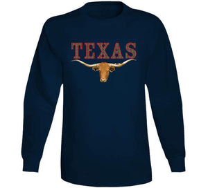 Texas - Rattler Skin -texas Longhorn - Outline Red X 300 Classic T Shirt, Crewneck Sweatshirt, Hoodie, Long Sleeve